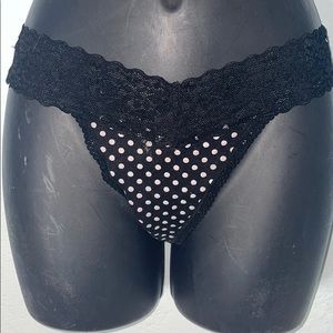 Betsy Johnson™️ Black & White Polka Dot Thong.